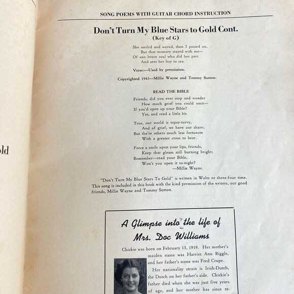 Vintage Guitar Chords Book by Doc Williams Copyright 1943 - Picture 6 of 10